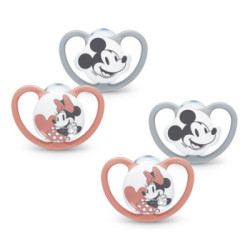 Chupete Nuk Silicona (Talla 3) 18 - 36 M Space Disney Gris 2 Uds.