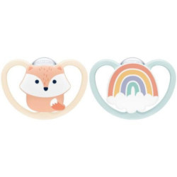 Chupete Silicona Nuk Space 0 - 6 Meses 2 Unidades Nio