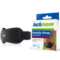 Actimove️ Cincha Patelar Ajustable, Color Negro, Talla Universal