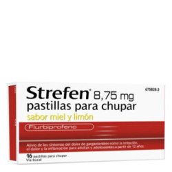 Strefen 8,75 mg 16 pastillas para chupar sabor miel y limon