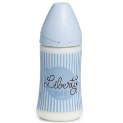 Suavinex Biberón Pp B. Ancha T 3 Pos. Látex Azul 150Ml.