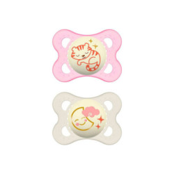 Chupete Mam Silicona Original Night 0+ Pack Doble