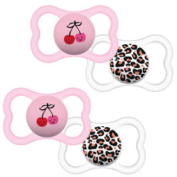 Chupete Mam Silicona Supreme Night Rosa Cerezas 6+ M