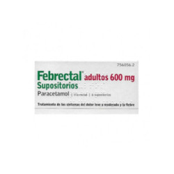 Febrectal adultos 600 mg 6 supositorios